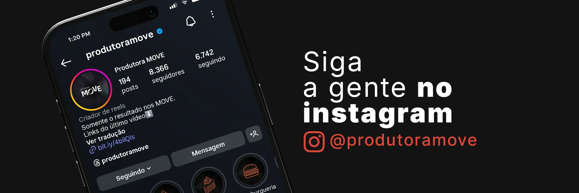Siga-nos no Instagram